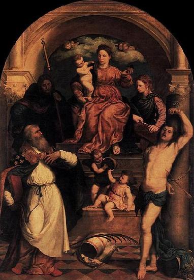 Paris Bordone Madonna and Child with Saints oil painting picture